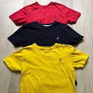 3 Nautica tee’s size 10/12 good condition. Smoke free home . ALL 3 for 20